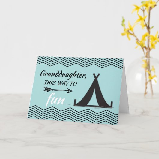 Großtochter denkt an euch im Camp Zelt Arrow Karte (Gelbe Blume)