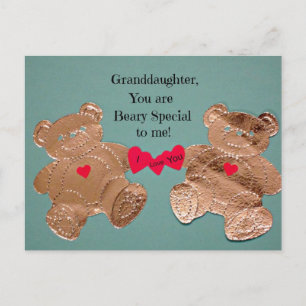 Großtochter, du bist Beary Special für mich! Postkarte