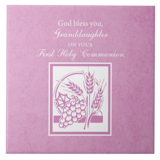 Großtochter Erste Kommune, Rosa Fliese (Vorderseite)