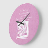 Großtochter Erste Kommune, Rosa Große Wanduhr (Winkel)