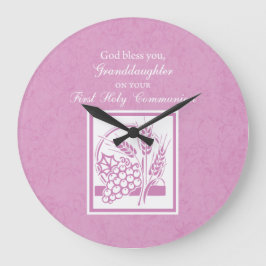 Großtochter Erste Kommune, Rosa Große Wanduhr