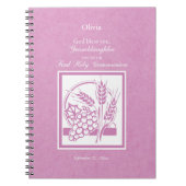 Großtochter Erste Kommune, Rosa Notizblock (Vorderseite)