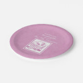 Großtochter Erste Kommune, Rosa Pappteller (Schrägansicht)