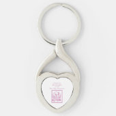 Großtochter Erste Kommune, Rosa Schlüsselanhänger (Vorderseite)
