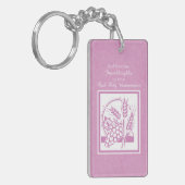 Großtochter Erste Kommune, Rosa Schlüsselanhänger (Vorderseite links)