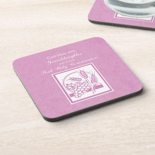 Großtochter Erste Kommune, Rosa Untersetzer (Linke Seite)