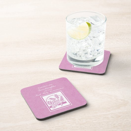 Großtochter Erste Kommune, Rosa Untersetzer (Rechte Seite)