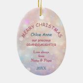 Großtochter First Christmas Kitten Keramik Ornament (Hinten)