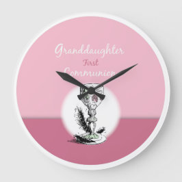 Großtochter First Communityrosa, Chalice Große Wanduhr