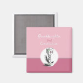 Großtochter First Communityrosa, Chalice Magnet (Vorderseite/Rückseite)