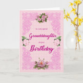 Großtochter Geburtstag mit rosa Rosenkarte Karte (Gelbe Blume)