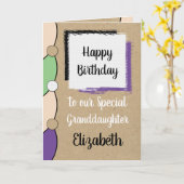 Großtochter Geburtstagsgrün, weiß rustikal Karte (Gelbe Blume)