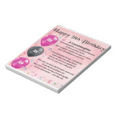 Großtochter Gedicht - 18. Geburtstag Notizblock (Rotiert)