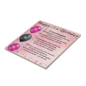 Großtochter Gedicht - 21. Geburtstag Fliese (Seite)