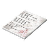 Großtochter Gedicht - Design der Ballettschuhe Notizblock (Rotiert)