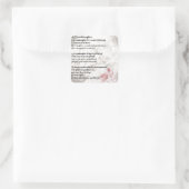 Großtochter Gedicht - Design der Ballettschuhe Quadratischer Aufkleber (Tasche)