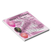 Großtochter Gedicht - Happy Birthday Design Notizblock (angewinkelt)