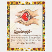 Großtochter-Geschenk| Liebe Großmutter Fleecedecke (Vorderseite)