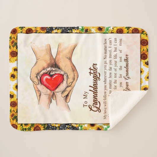 Großtochter-Geschenk| Liebe Großmutter Sherpadecke (Vorderseite (Horizontal))