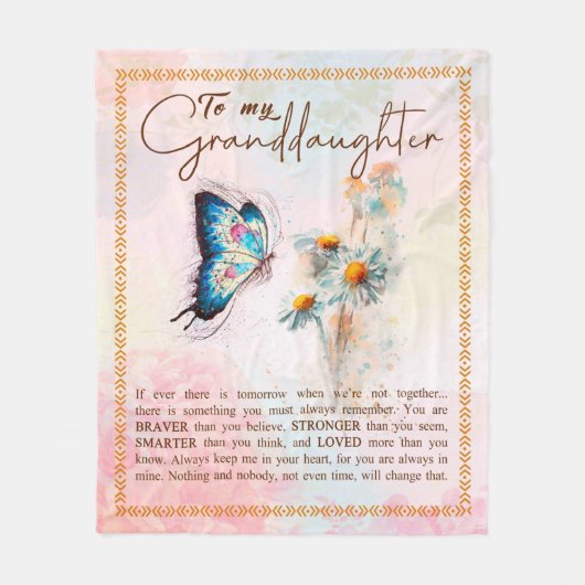 Großtochter-Geschenke| von der Großvater-Oma-Famil Fleecedecke (Vorderseite)