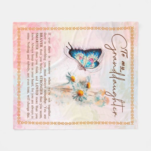 Großtochter-Geschenke| von der Großvater-Oma-Famil Fleecedecke (Vorderseite (Horizontal))