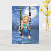 Großtochter Happy Birthday niedliche Fee Karte (Gelbe Blume)