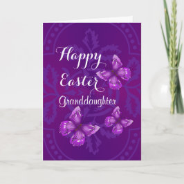 Großtochter / Happy Oaster - Lila Schmetterlinge Feiertagskarte