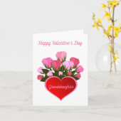 Großtochter Happy Valentine's Day Karte (Gelbe Blume)