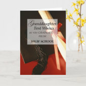 Großtochter High School Abschluss wünscht Karte (Gelbe Blume)