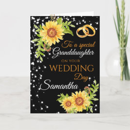 Großtochter Hochzeitstag Glückwünsche Sonnenblume Karte