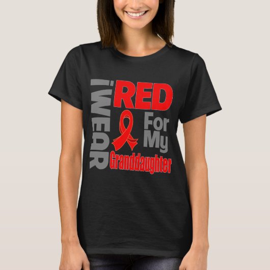 Großtochter - Ich trage Red Ribbon T-Shirt (Vorderseite)