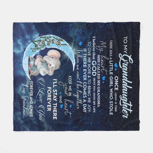 Großtochter Lovers | Brief an meine Enkelin Fleecedecke (Vorderseite (Horizontal))