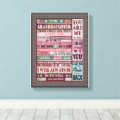 Großtochter Lovers | Brief an meine Enkelin Leinwanddruck (Insitu (Holzboden))