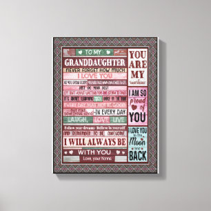 Großtochter Lovers   Brief an meine Enkelin Leinwanddruck