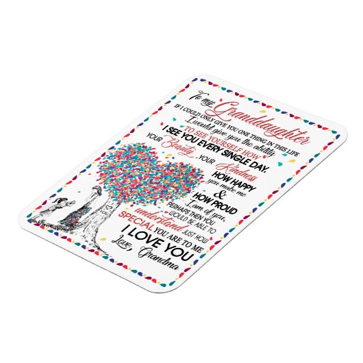 Großtochter Lovers | Brief an meine Enkelin Magnet (Linke Seite)