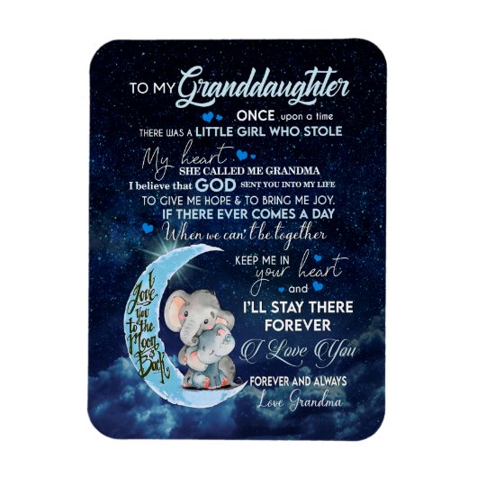 Großtochter Lovers | Brief an meine Enkelin Magnet (Vertikal)