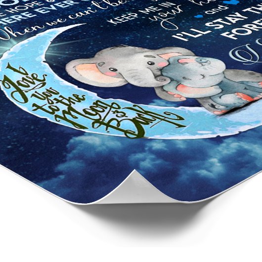 Großtochter Lovers | Brief an meine Enkelin Poster (Ecke)