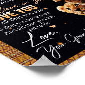 Großtochter Lovers | Brief an meine Enkelin Poster (Ecke)