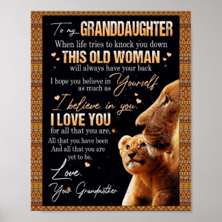 Großtochter Lovers | Brief an meine Enkelin Poster
