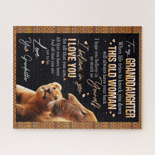 Großtochter Lovers | Brief an meine Enkelin Puzzle (Horizontal)