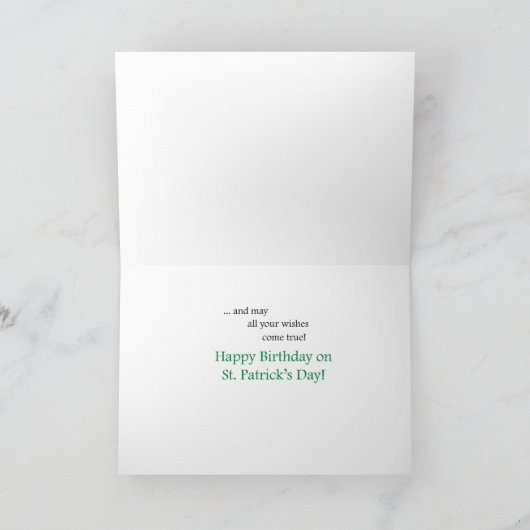 Großtochter Luck vom Irish St. Patrick's Day Karte (Innenseite)