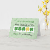 Großtochter Luck vom Irish St. Patrick's Day Karte (Gelbe Blume)