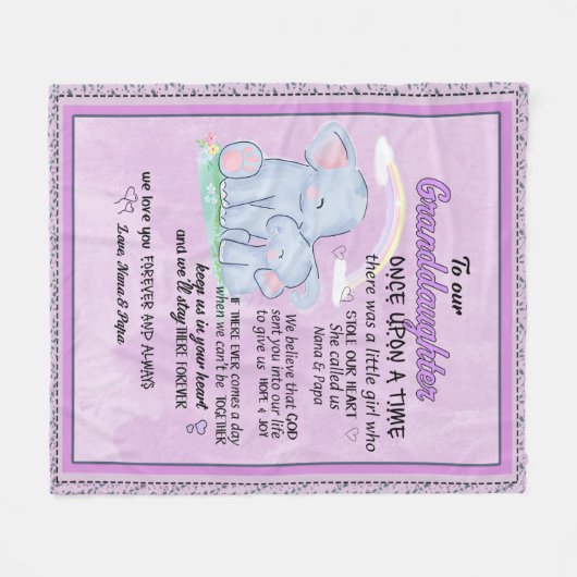 Großtochter mit großer Umarmung Fleecedecke (Vorderseite (Horizontal))