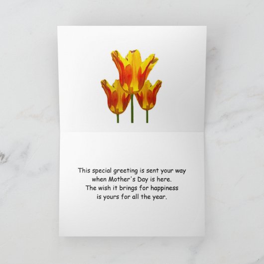 Großtochter, Muttertagtulips Karte (Innenseite)