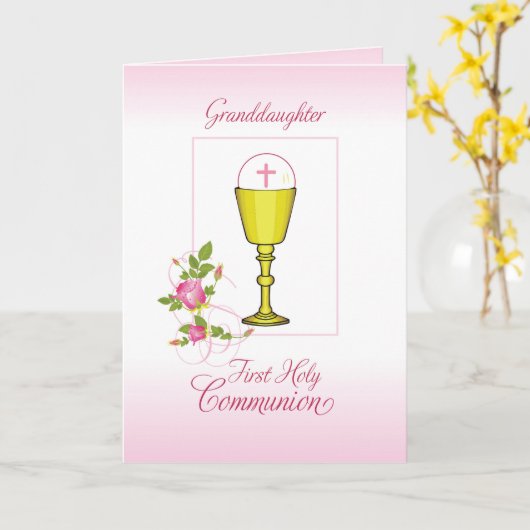 Großtochter Pink Erste Heilige Kommune, Chalice Karte (Gelbe Blume)