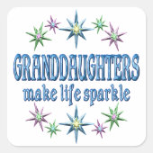 Großtöchter Sparkle Quadratischer Aufkleber (Vorderseite)