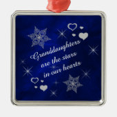 Großtochter Star Snowflake Keepake Silbernes Ornament (Vorne)