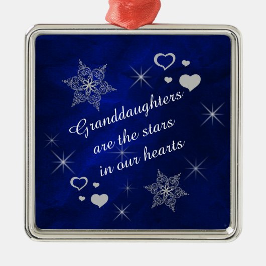 Großtochter Star Snowflake Keepake Silbernes Ornament (Vorne)
