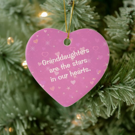 Großtochter Star und Herz Valentine Keramikornament (Baum)