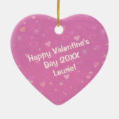 Großtochter Star und Herz Valentine Keramikornament (Hinten)